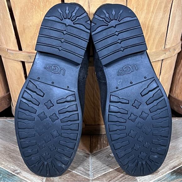 UGG Benson Brown Suede Wool Lined Waterproof Zip-Up Ankle Boots Womens Size 7.5 - Picture 12 of 13